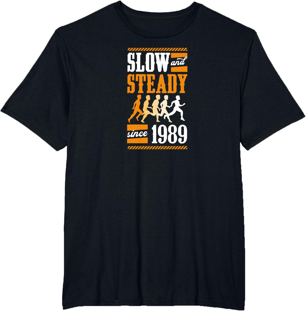 Slow and Steady Since 1989 Birthday Year Cross Country T-Shirt - Black