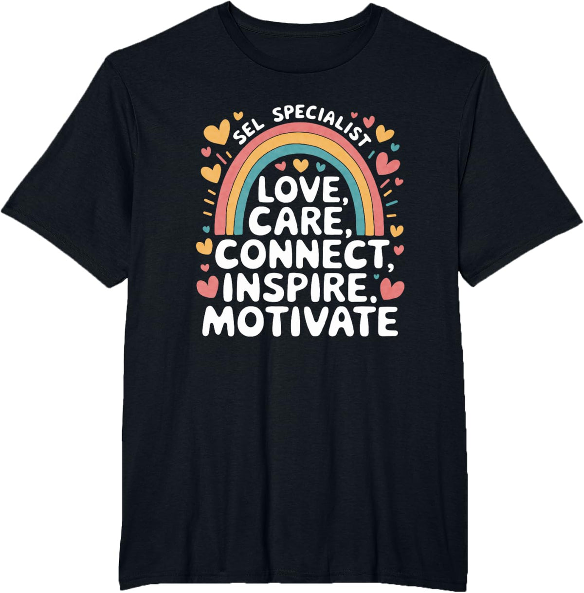 Love Care Connect, Social Emotional Learning SEL Specialist T-Shirt - Black