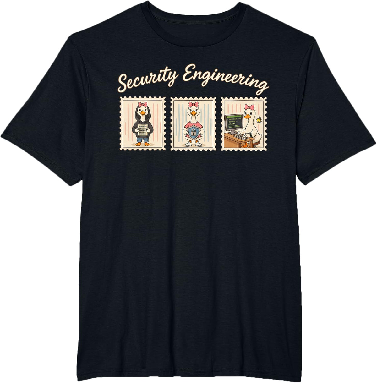 Security Engineering Information Infosec SecOps Network T-Shirt - Black