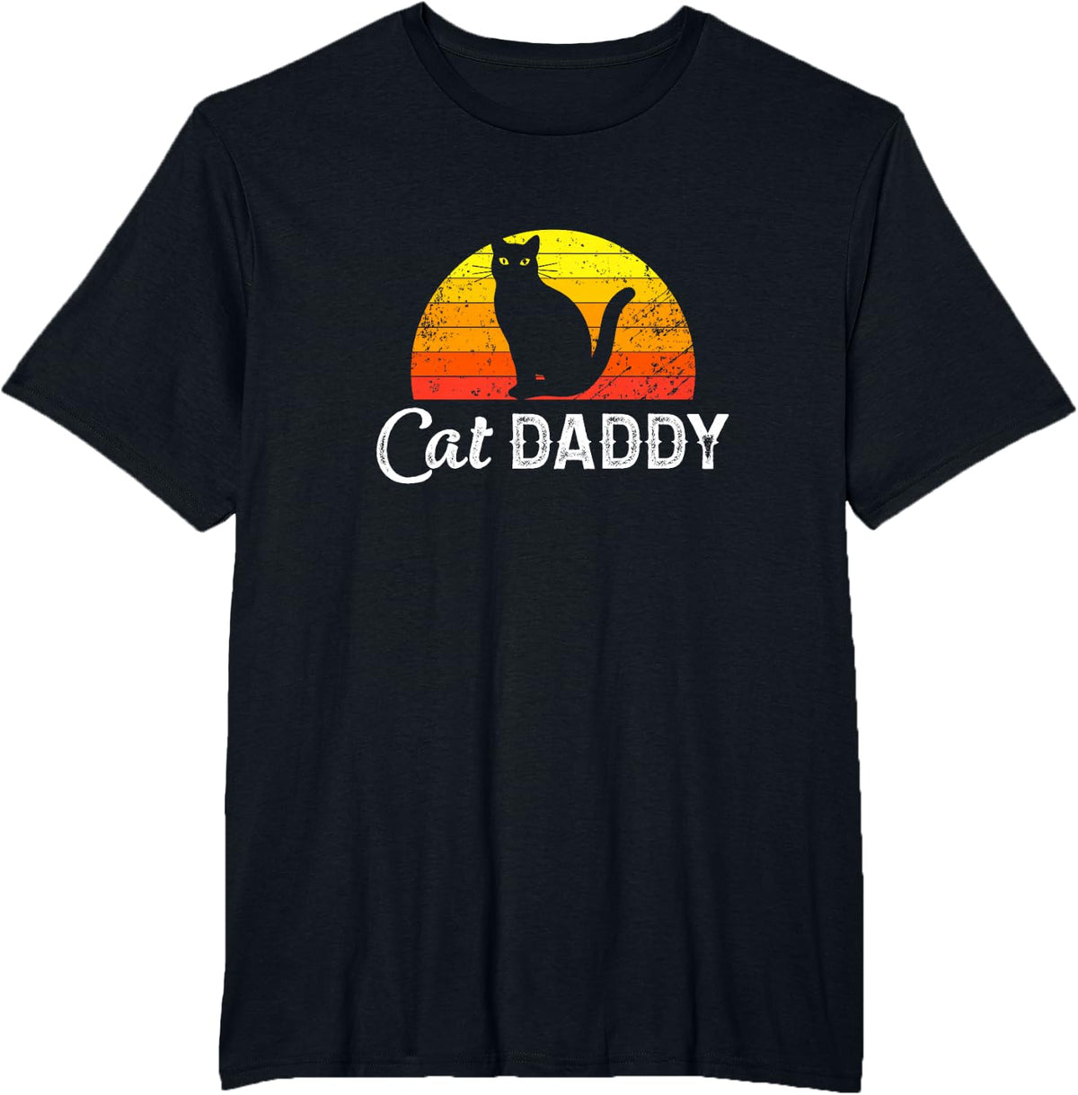 Cat Daddy Finny Vintage Retro Cats Lover Gift T-Shirt - Black