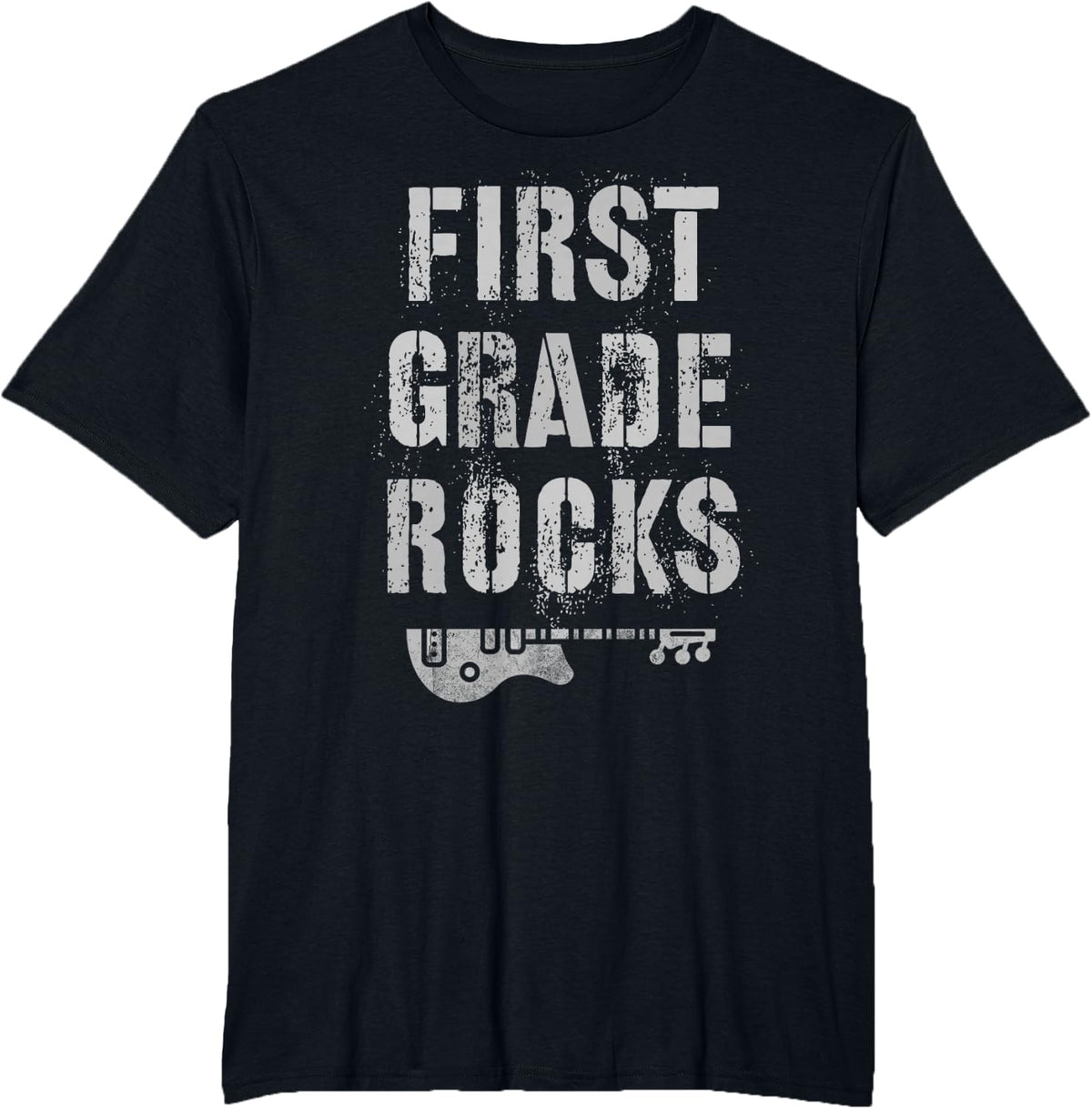 1st GRADE ROCKS Teacher Rockstar First Grader Is My Jam T-Shirt - Black