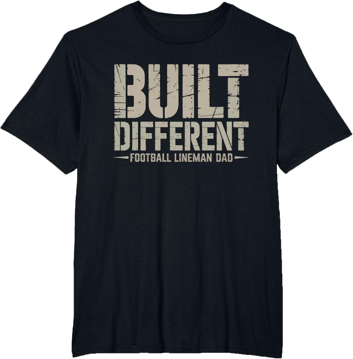 Football Lineman Dad Clean Minimalist Father Offensive T-Shirt - Black