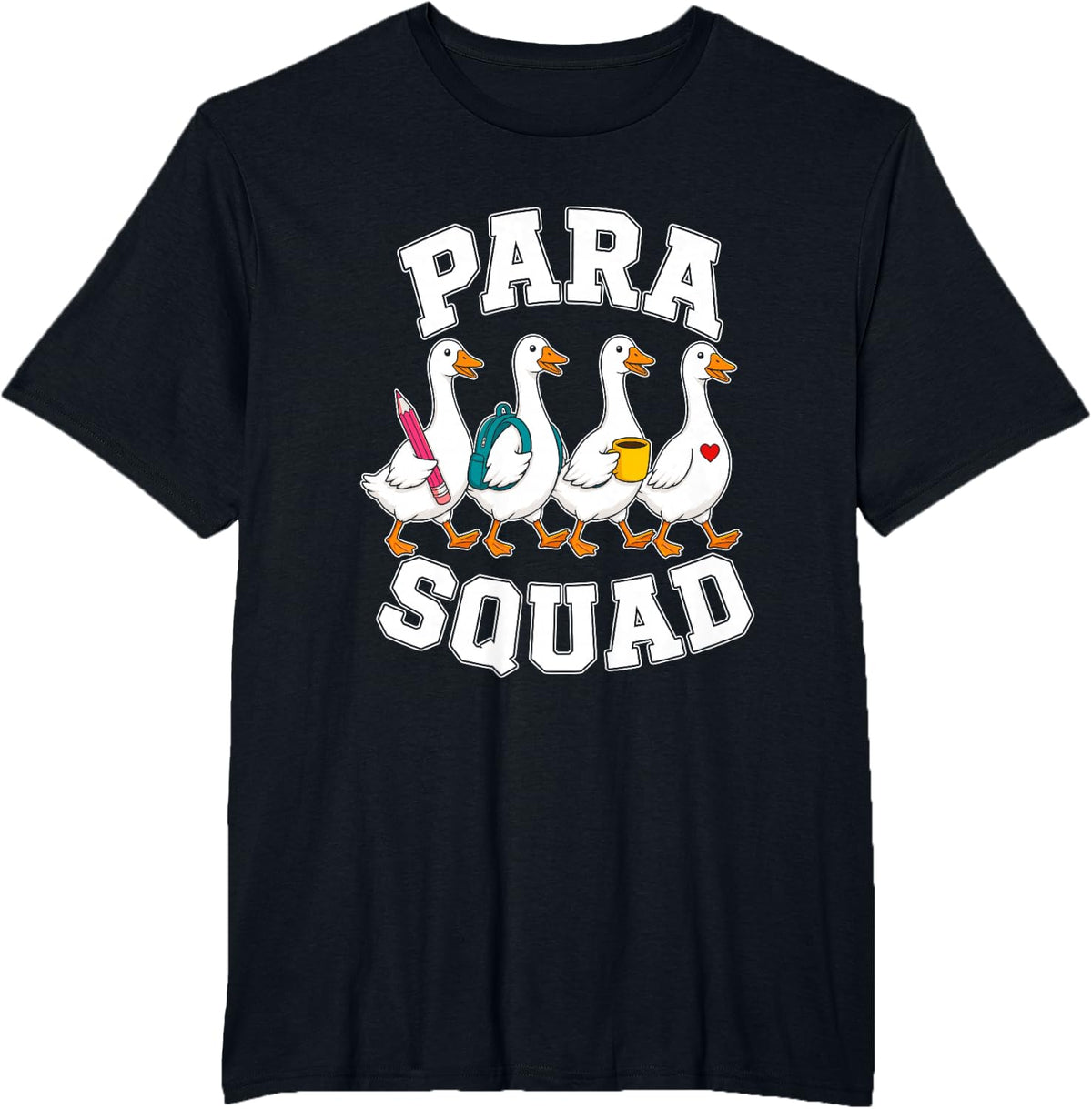Paraprofessional Goose School para Squad T-Shirt - Black