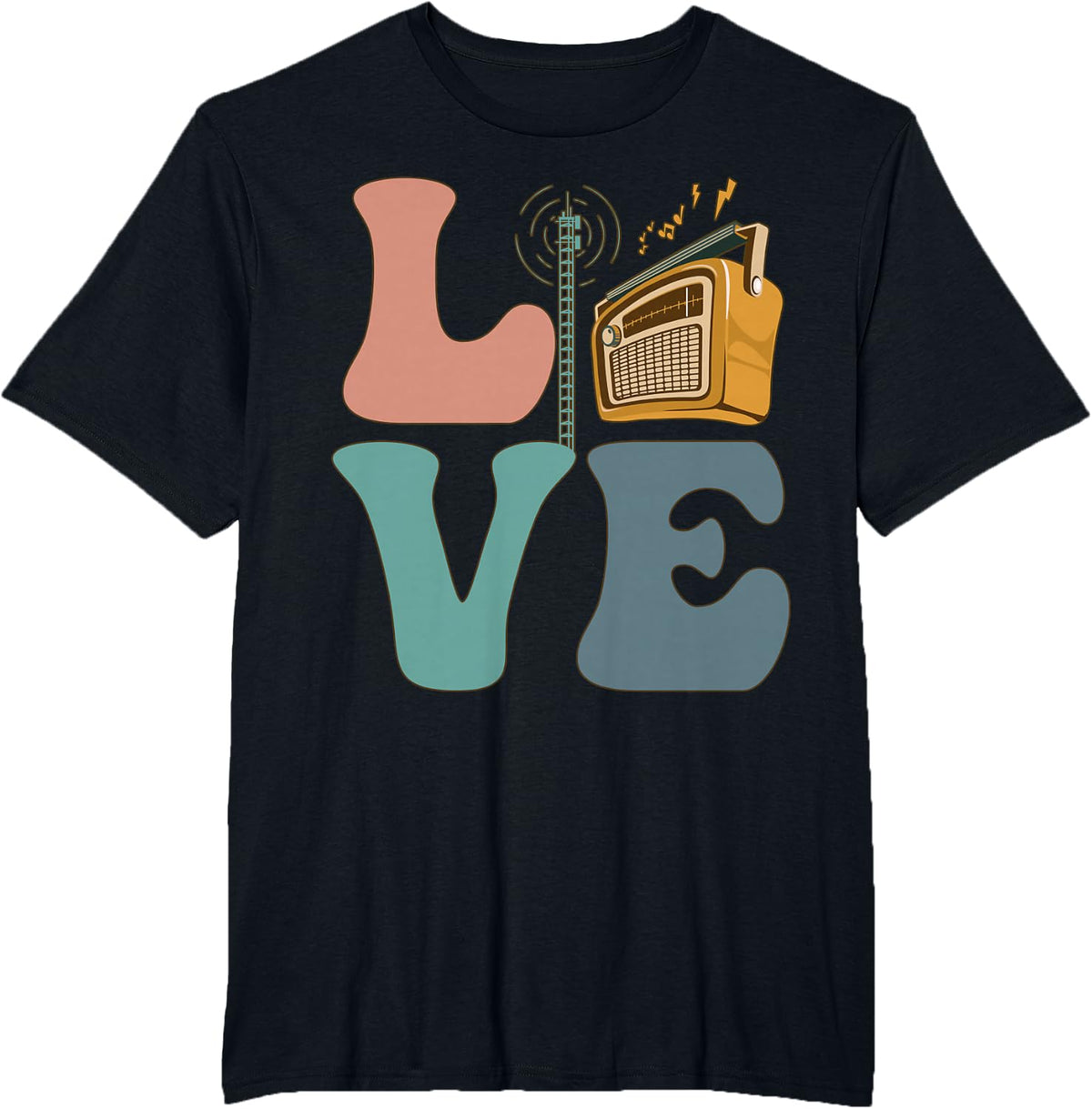Ham Radio Operator Amateur Radio Love T-Shirt - Black