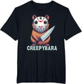 Creepybara Horror Capybara – Funny Halloween Scary Animal T-Shirt - Black