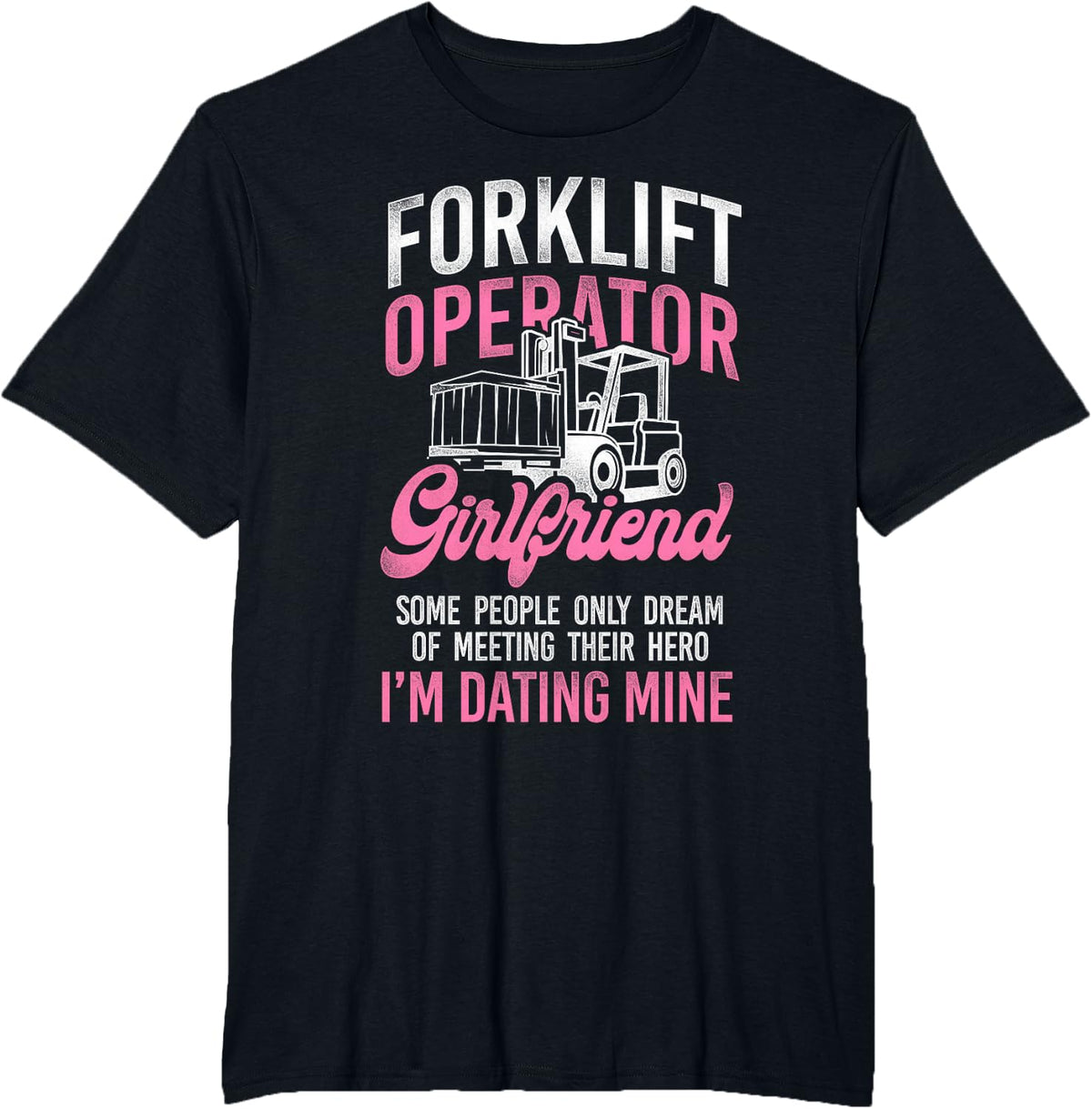 Certified Forklift Truck Operator Girlfriend Forklift T-Shirt - Black