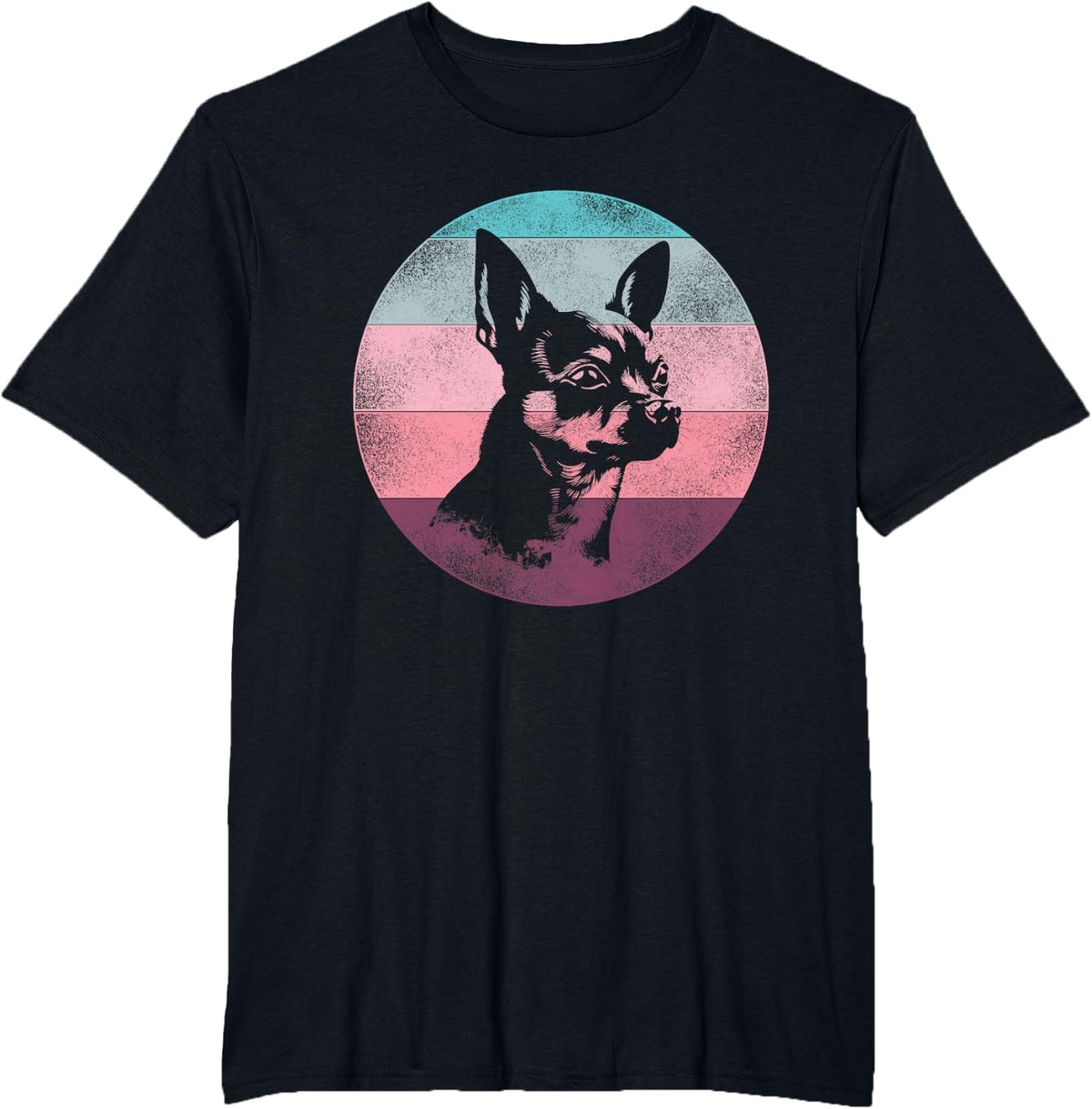 Retro Vintage Design Chihuahua Dog T-Shirt - Black