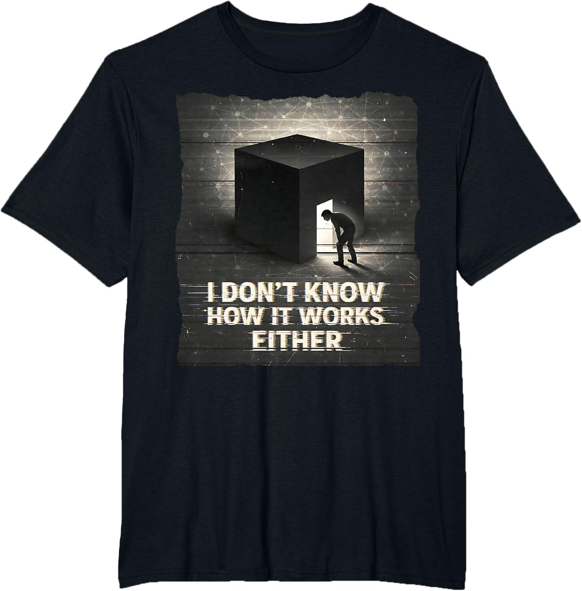 Funny AI Black Box Don't Know How It Works Machine Learning T-Shirt - Black