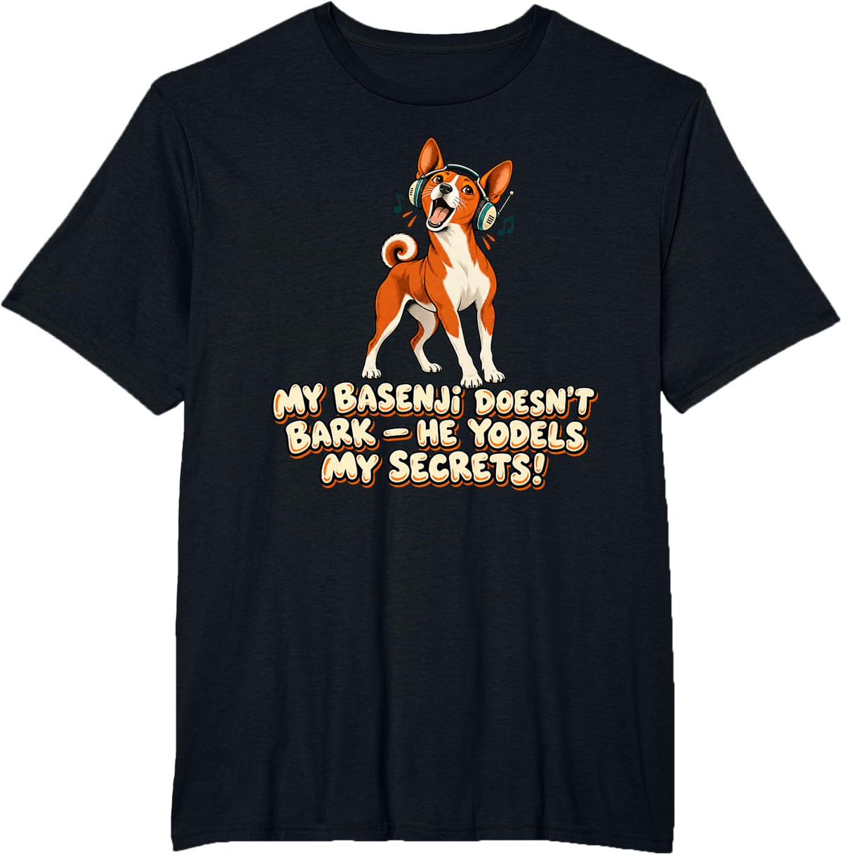 Funny Basenji Owner Gift Cute Dog Humor T-Shirt - Black