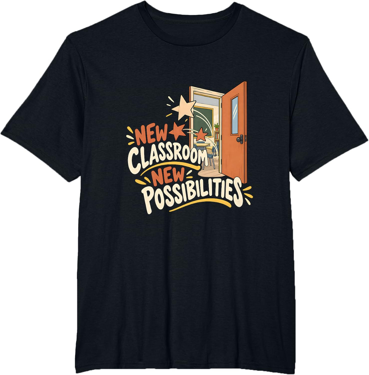 Substitute Teacher New Classroom Shared Discoveries T-Shirt - Black