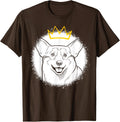 Pembroke Welsh Corgi with Crown T-Shirt - Brown