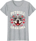 Pitbull Grandma Pittbul owner T-Shirt, Female X-Small, Black - Heather Grey