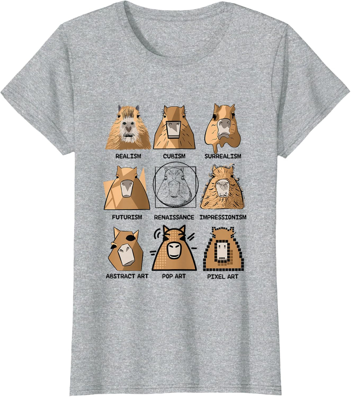 Capybaras Funny Capybara Face Rodent Ok I Pull Up Capybara T-Shirt - Heather Grey