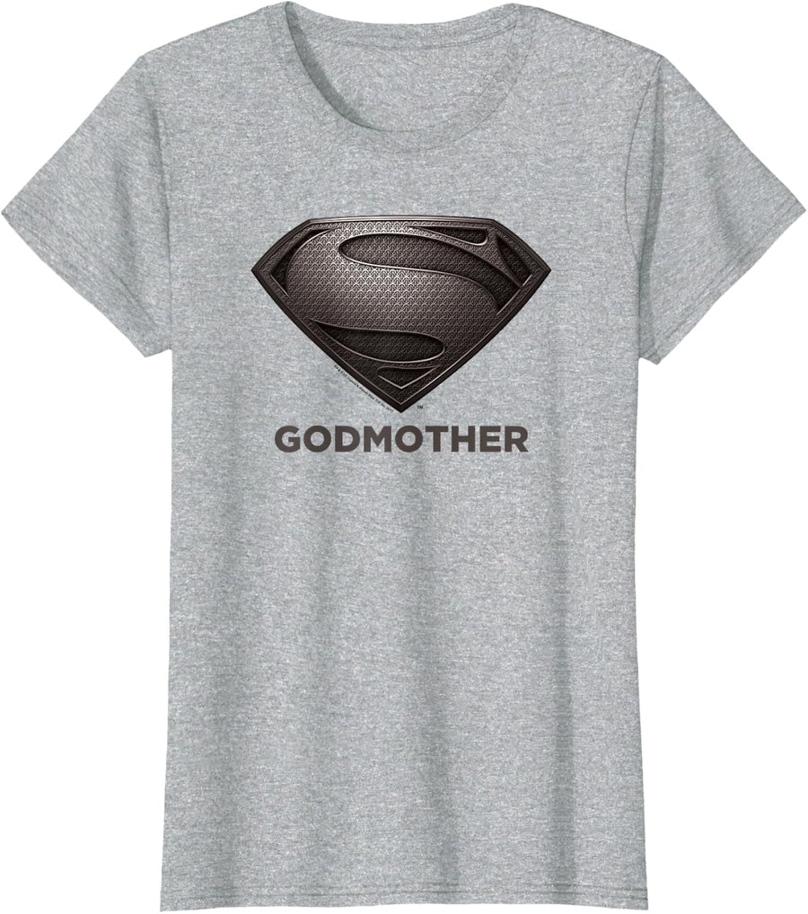 Superman Man of Steel Super Godmother T-Shirt - Heather Grey