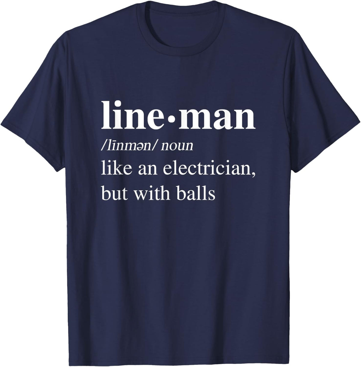 Lineman definition T-Shirt - Navy Blue