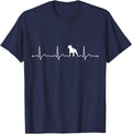 Pitbull Heartbeat I Love My Pitbull T-Shirt - Navy Blue