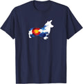 Colorado Corgi - Welsh Pembroke - Cute T-Shirt - Navy Blue