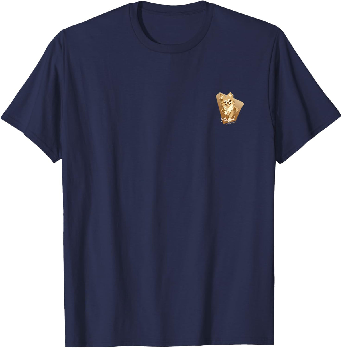 Chihuahua Long Hair Club T-Shirt - Navy Blue