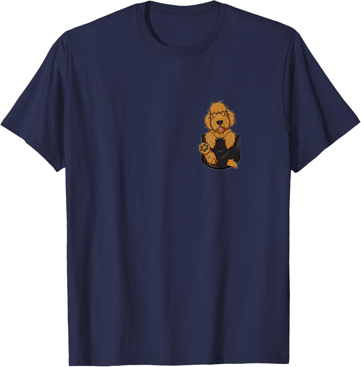 Goldendoodle Doodle Puppy Chest Bag Funny Dogs T-Shirt - Navy Blue
