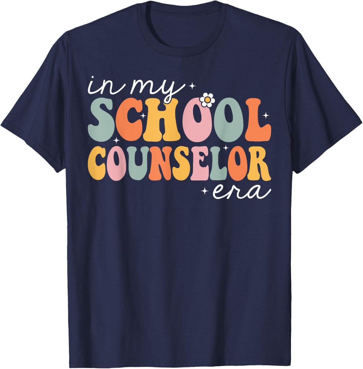 In My School Counselor Era Back To School Counselor T-Shirt - Navy Blue