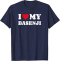 Basenjis I Love My Basenji T-Shirt - Navy Blue