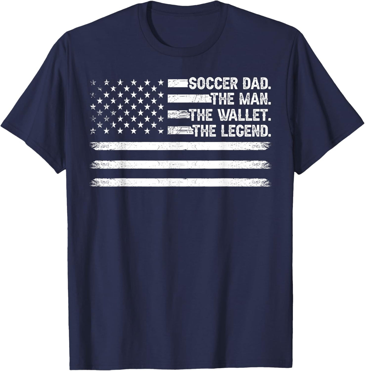 Soccer Dad The Wallet The Legend Father's Day T-Shirt - Navy Blue