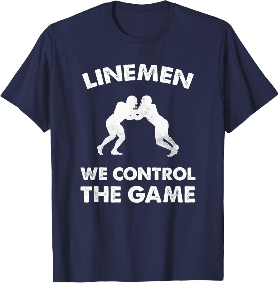Offensive Defensive Lineman Shirt | Lineman T-Shirt - Navy Blue