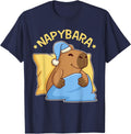 Cute Nap Capybara Pyjamas - Nappybara T-Shirt - Navy Blue