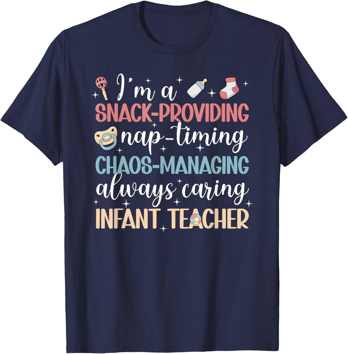 Infant Teacher Shirt Definition Tee T-Shirt for Infant Teaching Appreciation - Navy Blue