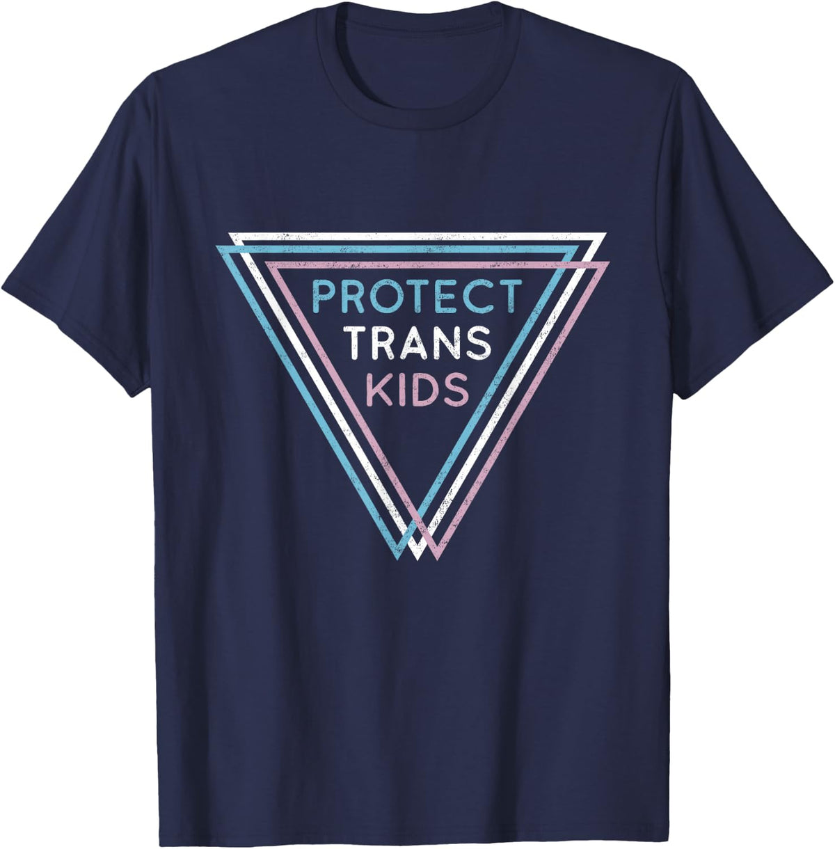 Transgender Protect Trans Kids LGBTQ Pride Ally Human Rights T-Shirt - Navy Blue