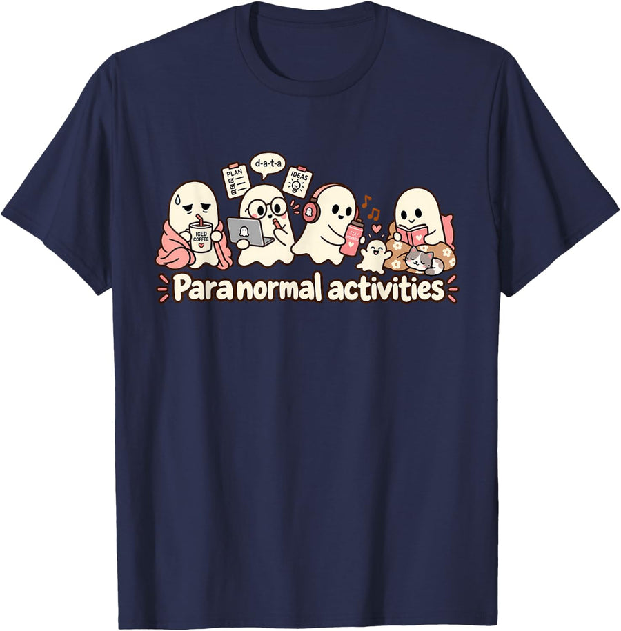para Normal Activities Funny Paraprofessional Halloween T-Shirt - Navy Blue