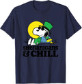 Peanuts - Snoopy Woodstock St. Patrick's Day Shenanigans T-Shirt - Navy Blue