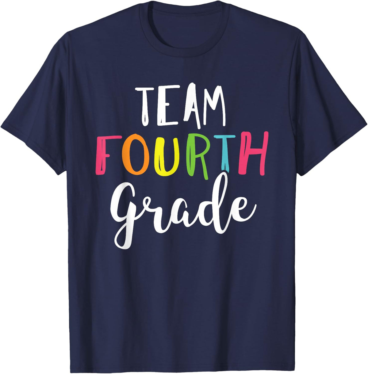 Team 4th Fourth Grade Teacher Back To School Top T-Shirt - Navy Blue