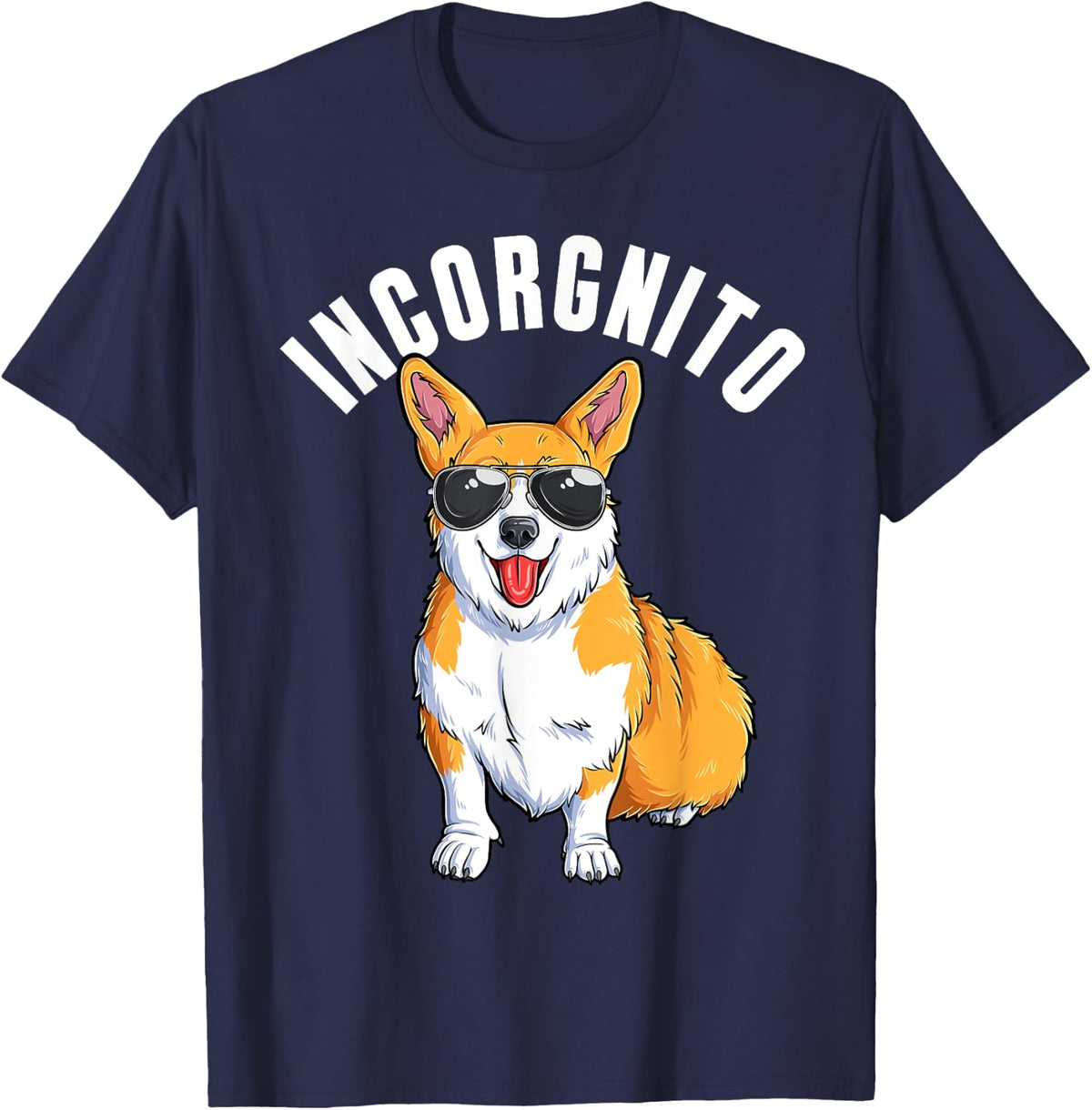 Incorgnito Funny Pembroke Welsh Owner Corgi Dog Puppy Lover T-Shirt - Navy Blue