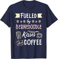 Mini Bernedoodle Mom Bernese Mountain Poo Coffee Lover T-Shirt - Navy Blue