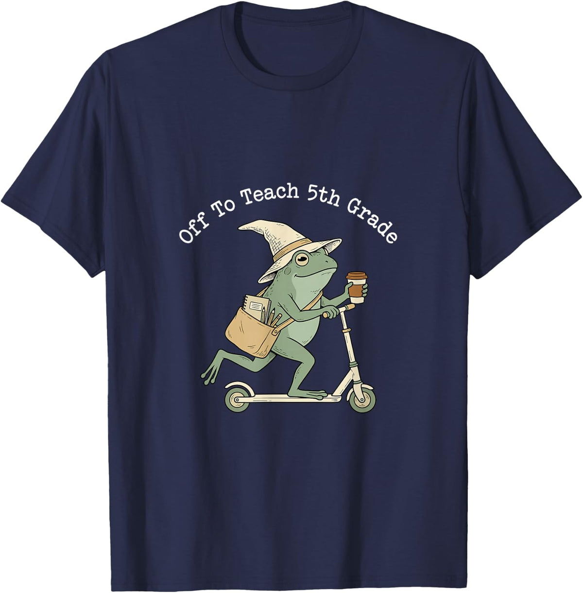 Off to Teach 5th Grade Back to School Teacher T-Shirt - Navy Blue