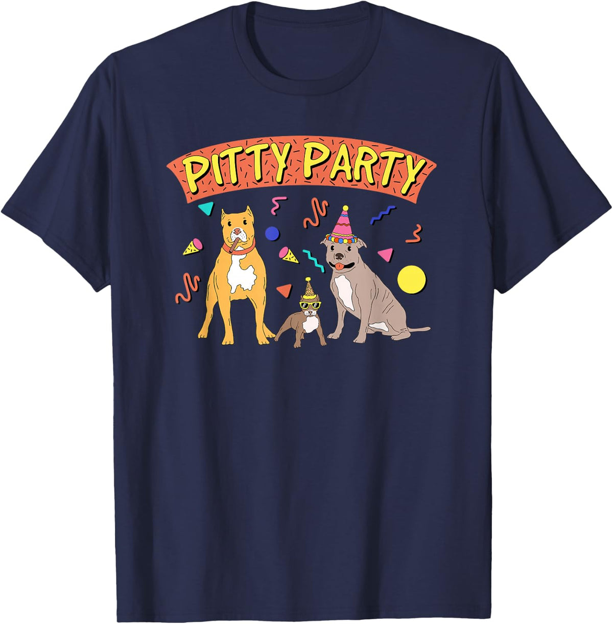 Pitty Party, Pitbull Lover, I love Pitbulls T-Shirt - Navy Blue