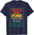 What's More Punk Than The Public Library Punks Education T-Shirt - Navy Blue