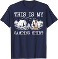 Campfire Basenji Dog This Is My Camping T-Shirt for Men Women Kids - Navy Blue