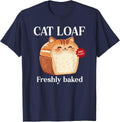 Cat Loaf Of Bread Funny Cat T-Shirt - Navy Blue