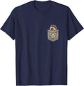 Wiesn Hedgehog Chest Pocket T-Shirt - Navy Blue