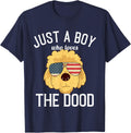 Just a Boy - Goldendoodle T-Shirt - Navy Blue