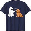 Boo Boo-P Goldendoodle Ghost Funny Halloween Dog Mom Lovers T-Shirt - Navy Blue
