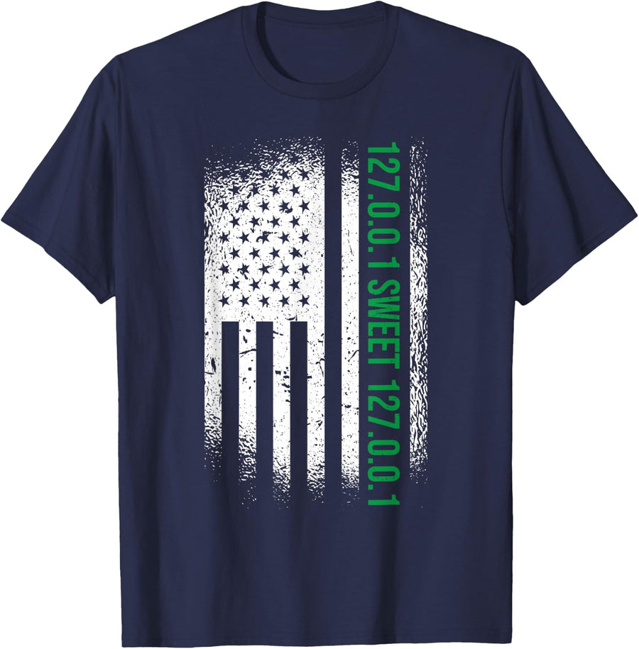 Network Admin 127.0.0.1 Sweet 127.0.0.1 T-Shirt - Navy Blue