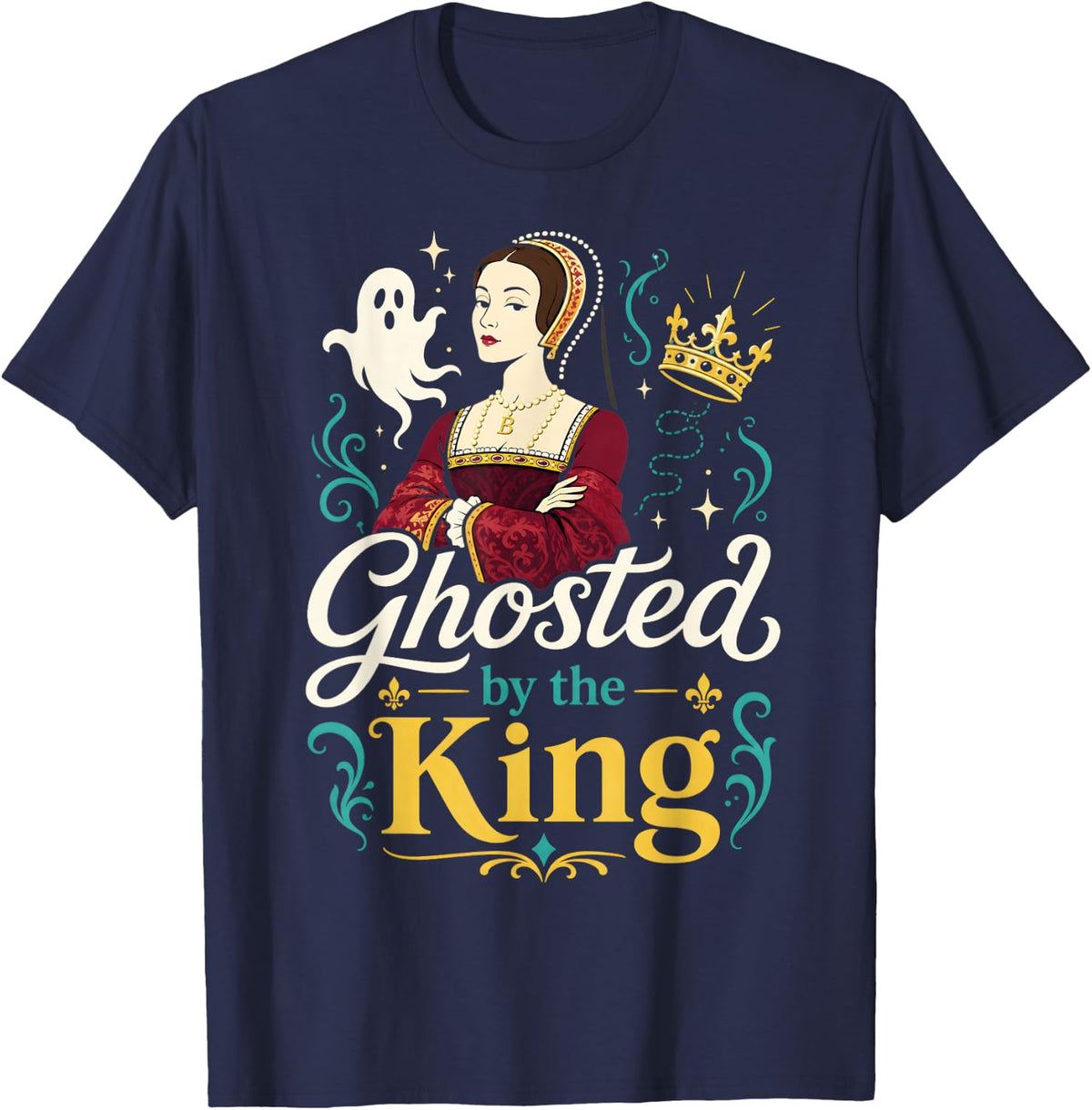 Funny Anne Boleyn Tudor History T-Shirt - Navy Blue