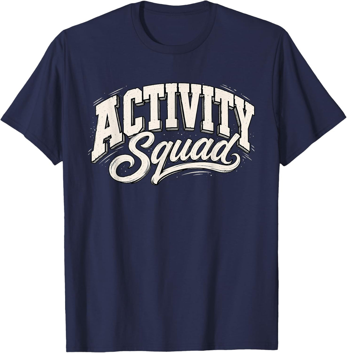 Vintage Activity Squad Teacher Assistant T-Shirt - Navy Blue