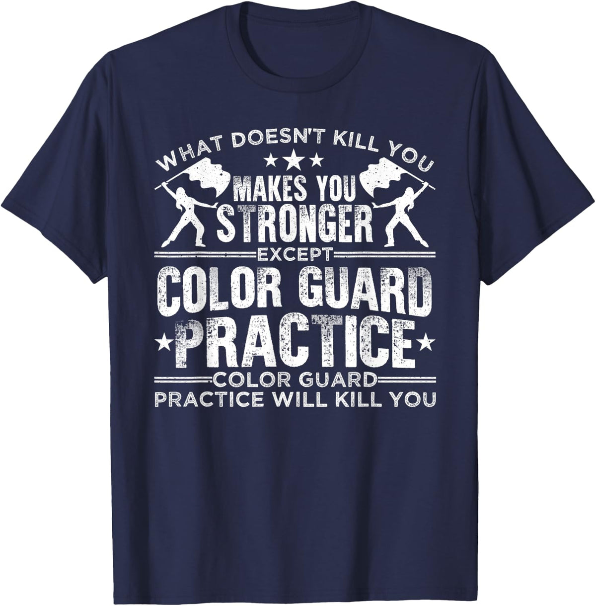 Color Guard Design For Men Women Winter Guard Marching Band T-Shirt - Navy Blue