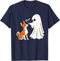 Funny Ghost Basenji Boop Halloween Dog Lover T-Shirt - Navy Blue