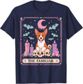 Basenji Dog Tarot Card T-Shirt - Navy Blue