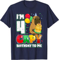 4 Years Old Capy Birthday to me 4th Birthday Capybara T-Shirt - Navy Blue
